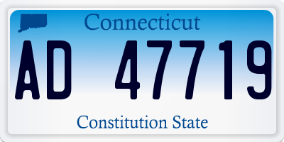CT license plate AD47719