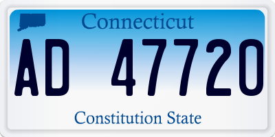 CT license plate AD47720