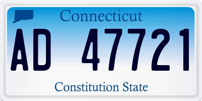 CT license plate AD47721