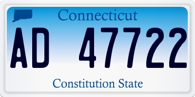 CT license plate AD47722