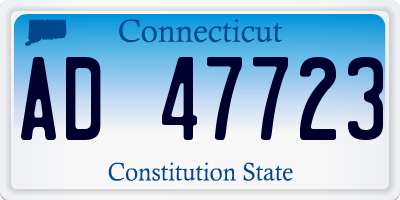 CT license plate AD47723