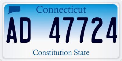 CT license plate AD47724