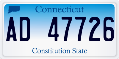 CT license plate AD47726