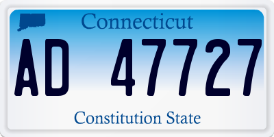 CT license plate AD47727