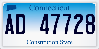 CT license plate AD47728