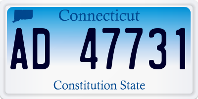 CT license plate AD47731