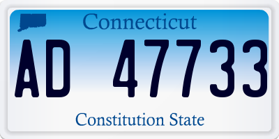 CT license plate AD47733