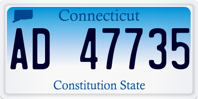 CT license plate AD47735