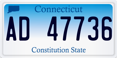 CT license plate AD47736