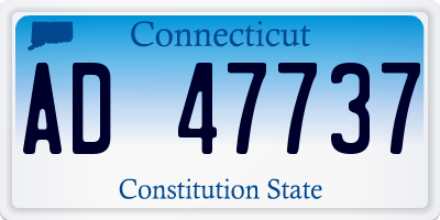 CT license plate AD47737