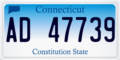 CT license plate AD47739