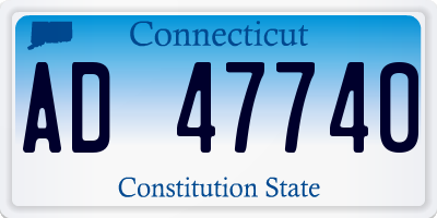 CT license plate AD47740