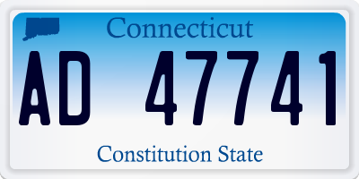 CT license plate AD47741
