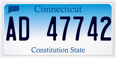 CT license plate AD47742