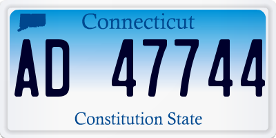 CT license plate AD47744