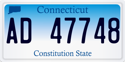 CT license plate AD47748