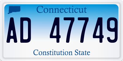 CT license plate AD47749