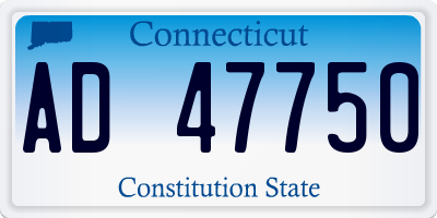 CT license plate AD47750