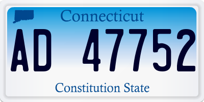 CT license plate AD47752