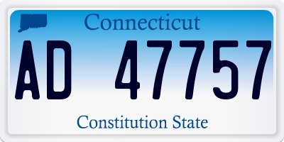 CT license plate AD47757