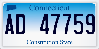 CT license plate AD47759