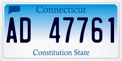 CT license plate AD47761