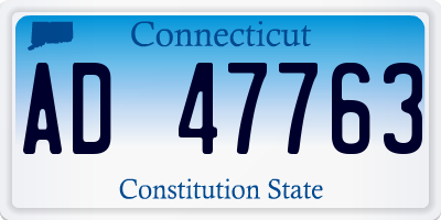 CT license plate AD47763