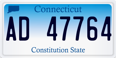 CT license plate AD47764