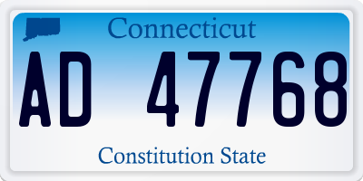 CT license plate AD47768