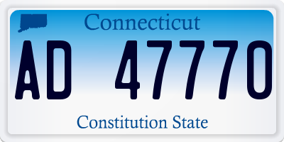 CT license plate AD47770