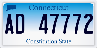 CT license plate AD47772