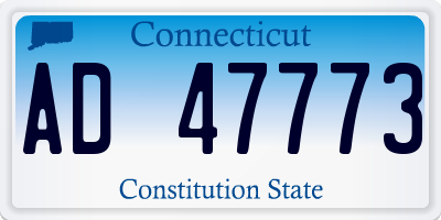 CT license plate AD47773