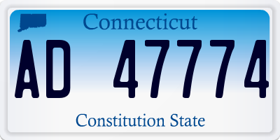 CT license plate AD47774