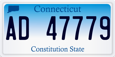 CT license plate AD47779
