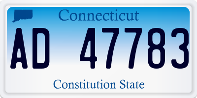 CT license plate AD47783