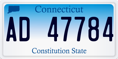 CT license plate AD47784