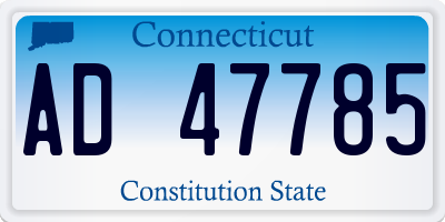 CT license plate AD47785
