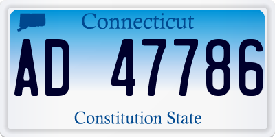CT license plate AD47786