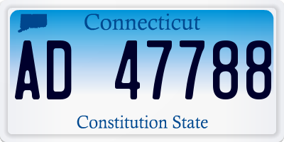 CT license plate AD47788