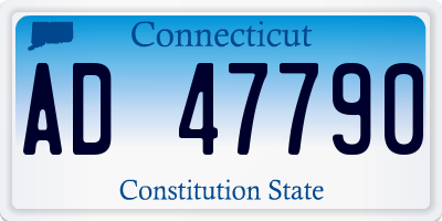 CT license plate AD47790