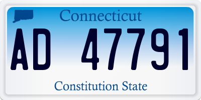 CT license plate AD47791