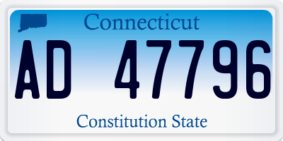 CT license plate AD47796