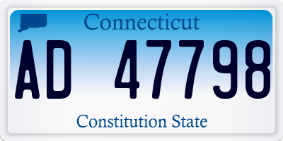 CT license plate AD47798