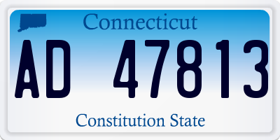 CT license plate AD47813