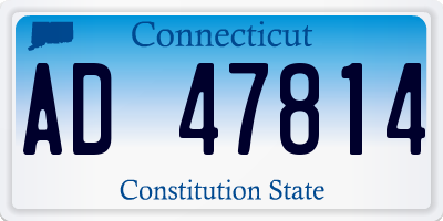 CT license plate AD47814