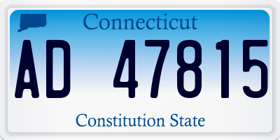 CT license plate AD47815