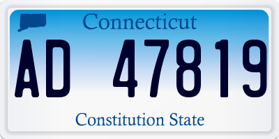 CT license plate AD47819