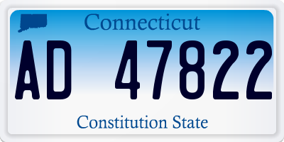 CT license plate AD47822