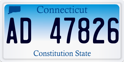 CT license plate AD47826