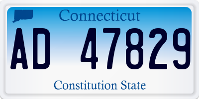 CT license plate AD47829